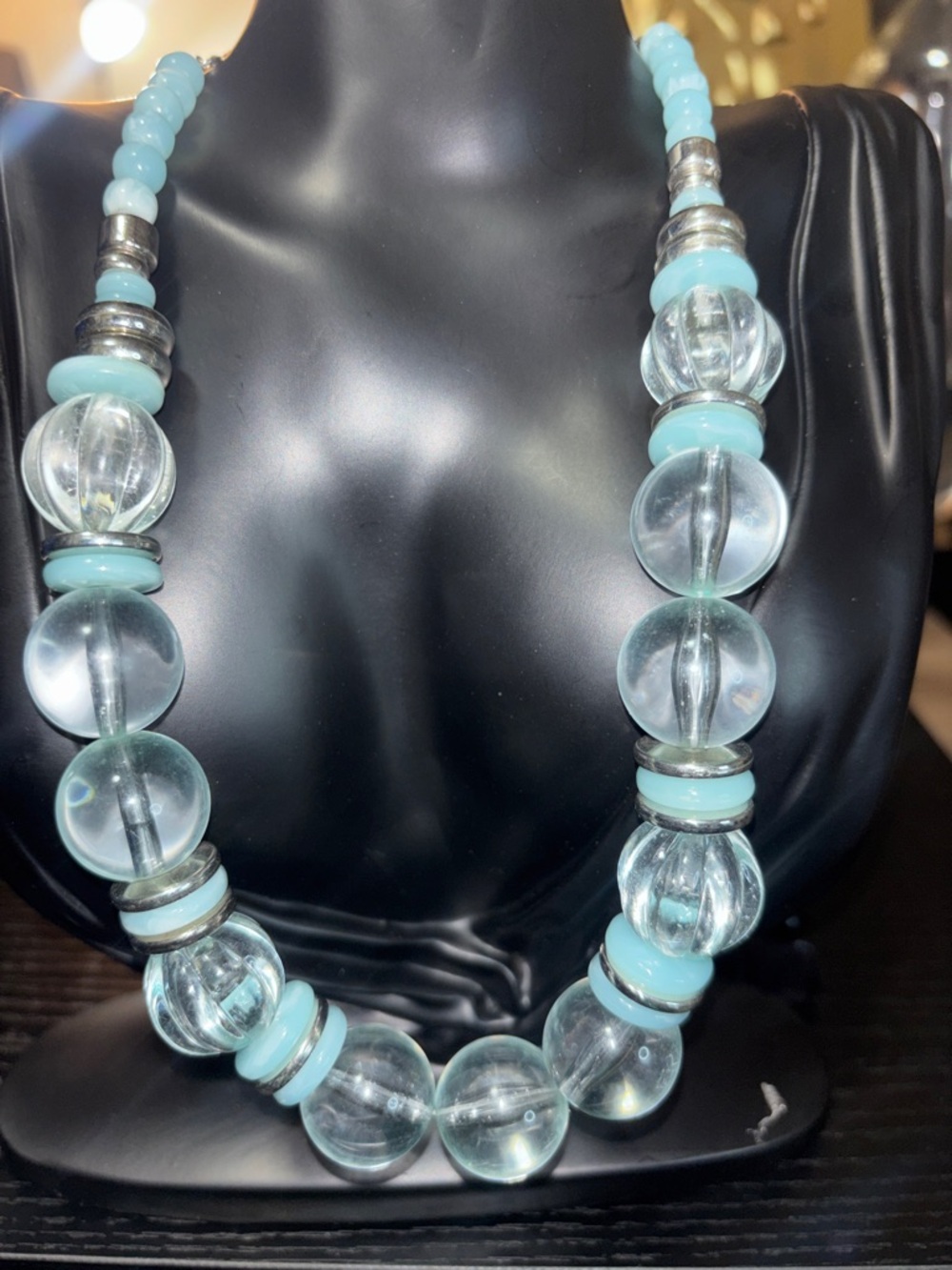 PAPARAZZI Bubbly Beauty Blue Necklace